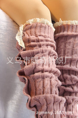 【歐美熱賣蕾絲花邊過膝靴套毛線針織襪套麻花暖腳套廠家直銷現(xiàn)貨】義烏市暖奇針織廠 - 產(chǎn)品庫